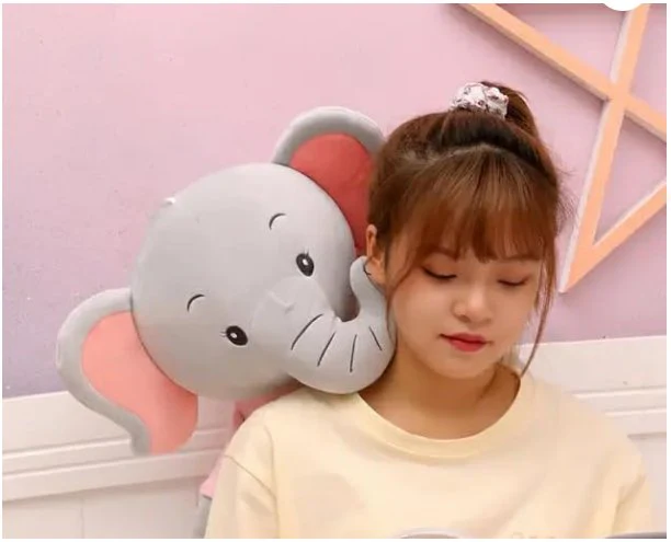 Elephant Stuffed Soft Plush – Cuddly Grey Elephant Plush Toy for Kids