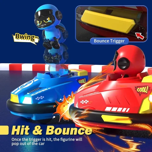 ORANGLES Bumper Cars – Junlida Toys Electric Ride-On Bumper Car for Kids - angled perspective - presenting advantages - Image 4 of 5 | fits any environment | Purchase Bumper Cars – Junlida Toys Electric Ride-On Bumper Car for Kids Michigan | Free Shipping ORANGLES