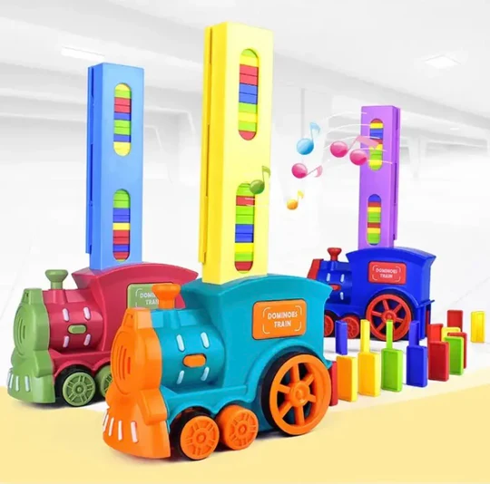 Toy Train – Ruida Toys Automatic Domino Train Set with Music & Lights