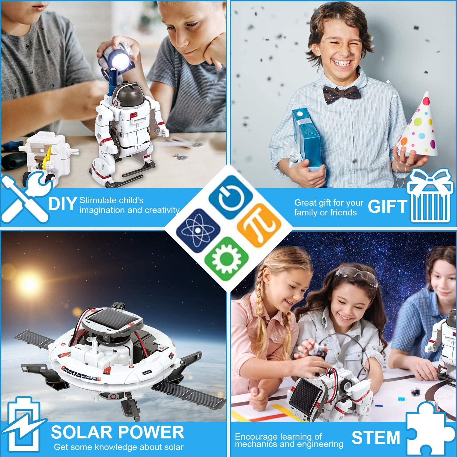 ORANGLES Robot Toys – Solar Robot Toys Educational Scientific Fantasy Toy for Children - angled perspective - presenting advantages - Image 4 of 5 | fits any environment | Purchase Robot Toys – Solar Robot Toys Educational Scientific Fantasy Toy for Children Michigan | Free Shipping ORANGLES