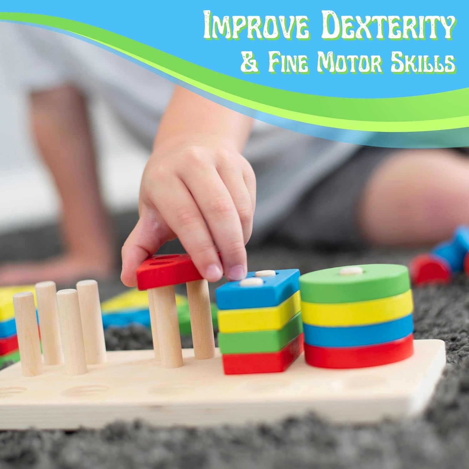 ORANGLES Baby Toys – Fishing Four Post Toys for Toddlers with Early Learning Fun - full product showcase - displaying specifications - Image 5 of 7 | adapts to any space | Baby Toys – Fishing Four Post Toys for Toddlers with Early Learning Fun deal New Jersey | Free Shipping ORANGLES