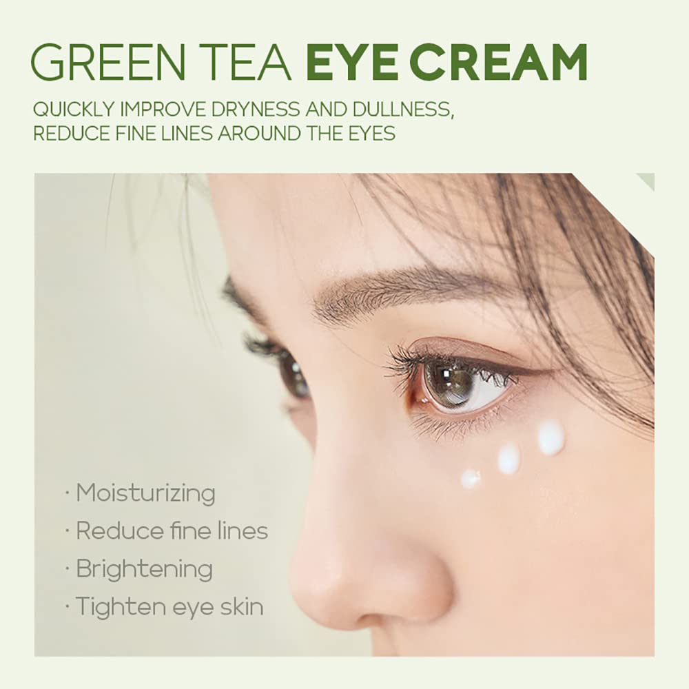 ORANGLES Eye Cream – Green Tea Eye Cream Anti-Wrinkle Korean Cosmetics - detailed closeup view - illustrating benefits - Image 3 of 7 | created for all | Shop Eye Cream – Green Tea Eye Cream Anti-Wrinkle Korean Cosmetics North Carolina | Free Shipping ORANGLES