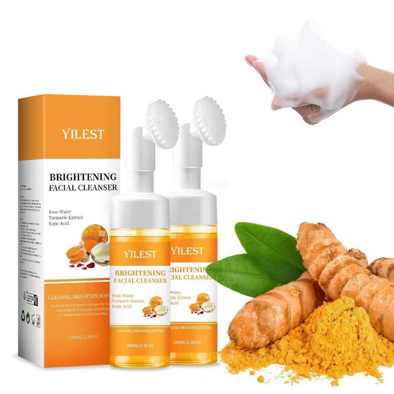 ORANGLES Turmeric Facial Cleanser – Best Facial Cleanser for Glowing Skin - stunning visual - unveiling characteristics - Image 7 of 7 | perfect for office | Turmeric Facial Cleanser – Best Facial Cleanser for Glowing Skin offer Washington | Free Shipping ORANGLES