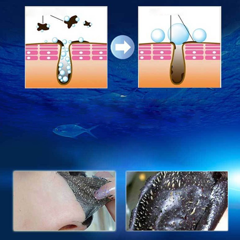 ORANGLES Blackhead Remover Face Mask – Deep Cleansing Peel-Off Mask for Pores & Blackheads - detailed closeup view - illustrating benefits - Image 3 of 6 | created for all | Shop Blackhead Remover Face Mask – Deep Cleansing Peel-Off Mask for Pores & Blackheads North Carolina | Free Shipping ORANGLES