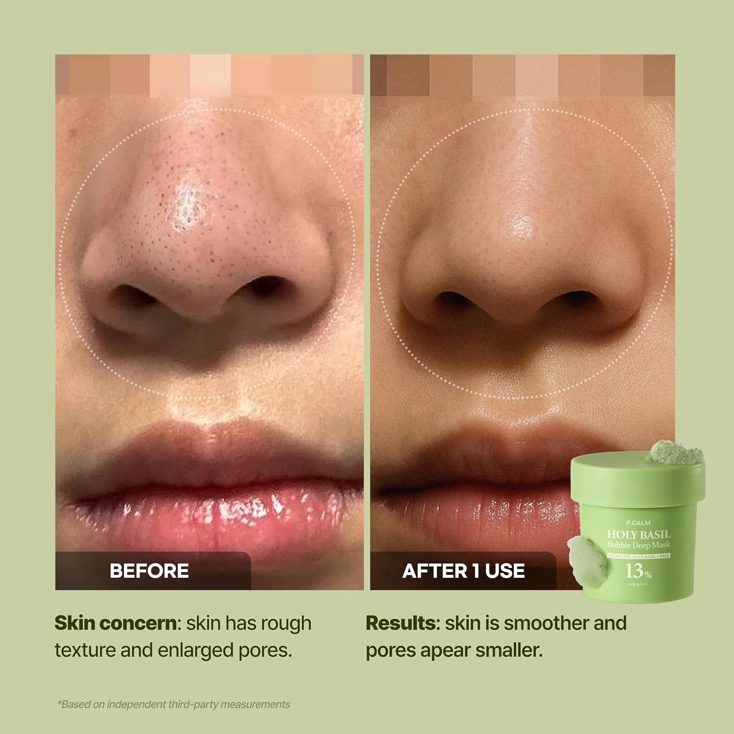 ORANGLES Holy Basil Bubble Deep Mask – Purifying & Oxygenating Face Mask - angled perspective - presenting advantages - Image 4 of 6 | fits any environment | Purchase Holy Basil Bubble Deep Mask – Purifying & Oxygenating Face Mask Michigan | Free Shipping ORANGLES