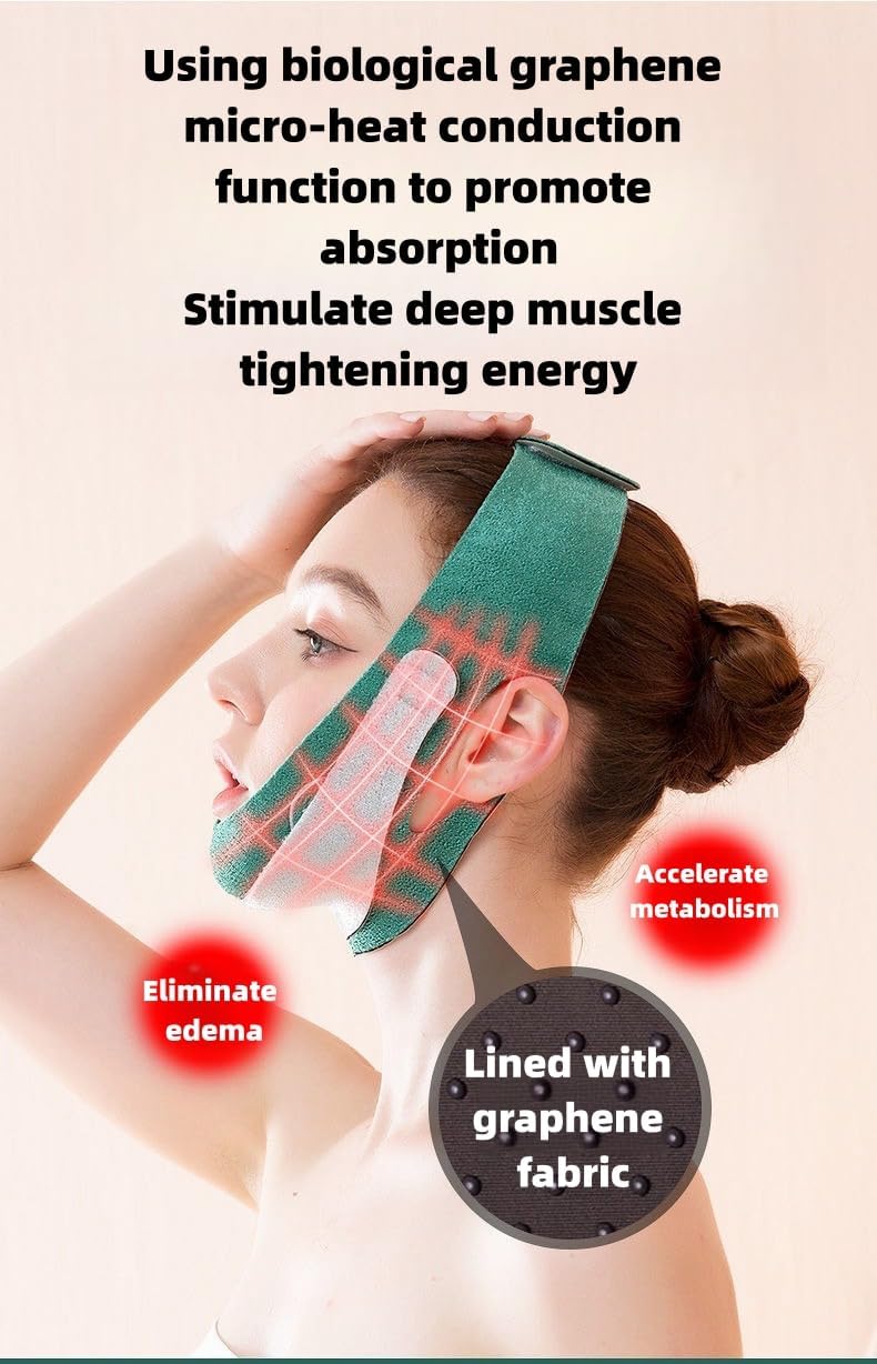 ORANGLES Face-Shaping Tool Mask – Small V Face Bandage for Facial Contouring - detailed closeup view - illustrating benefits - Image 3 of 7 | created for all | Shop Face-Shaping Tool Mask – Small V Face Bandage for Facial Contouring North Carolina | Free Shipping ORANGLES