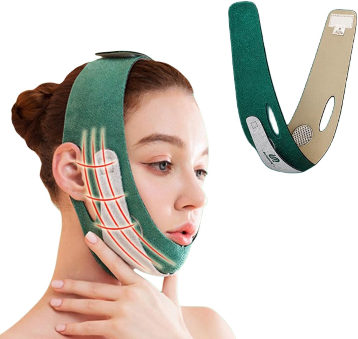 ORANGLES Face-Shaping Tool Mask – Small V Face Bandage for Facial Contouring - angled perspective - presenting advantages - Image 4 of 7 | fits any environment | Purchase Face-Shaping Tool Mask – Small V Face Bandage for Facial Contouring Michigan | Free Shipping ORANGLES