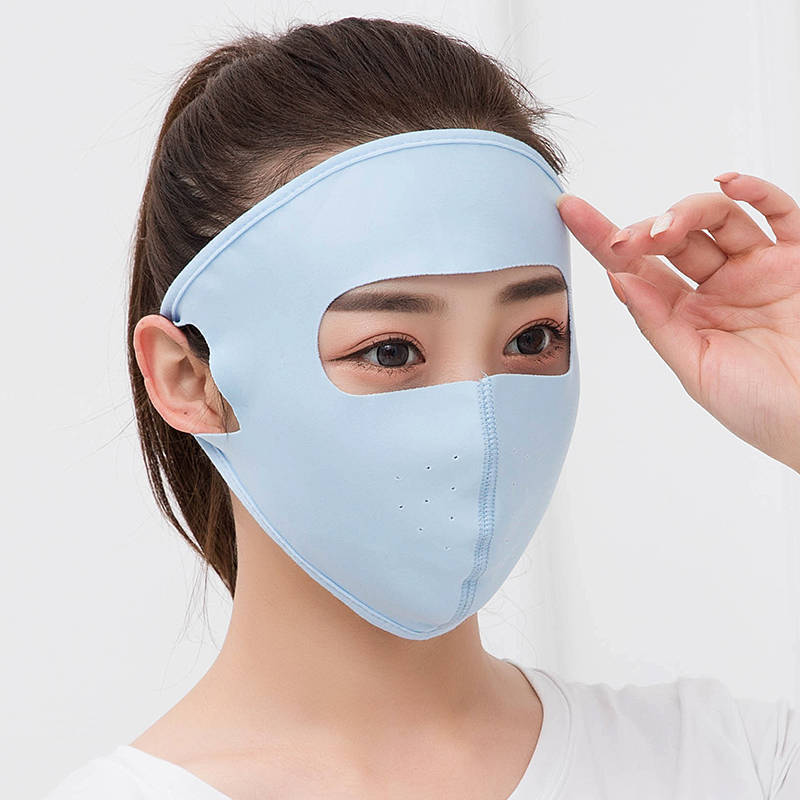 Summer Ice Silk Breathable Mask – Sunscreen Full Face Mask for Women