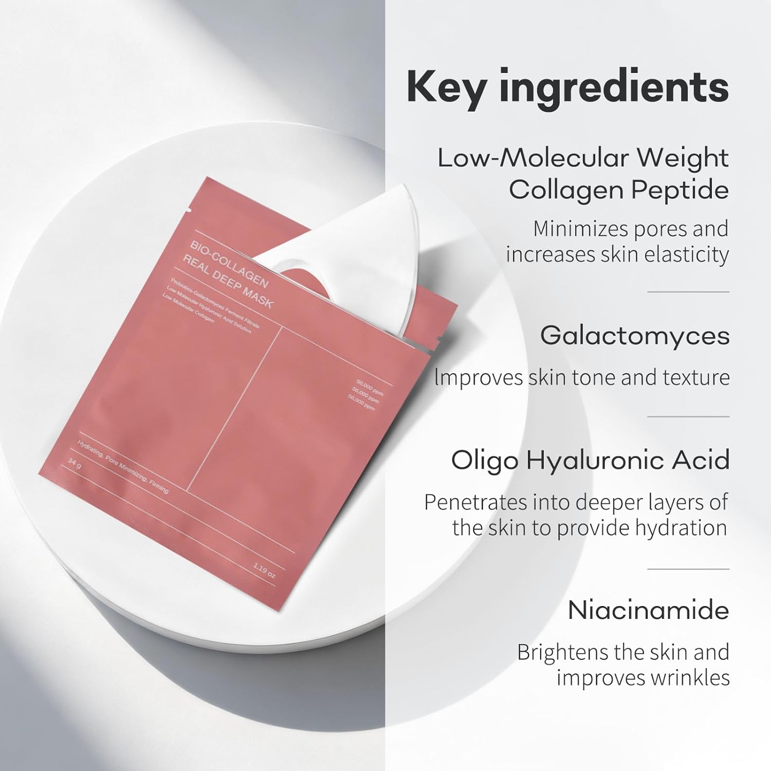 ORANGLES Shrink Pore Face Mask – Brighten, Firm & Deep Hydration - detailed closeup view - illustrating benefits - Image 3 of 5 | created for all | Shop Shrink Pore Face Mask – Brighten, Firm & Deep Hydration North Carolina | Free Shipping ORANGLES