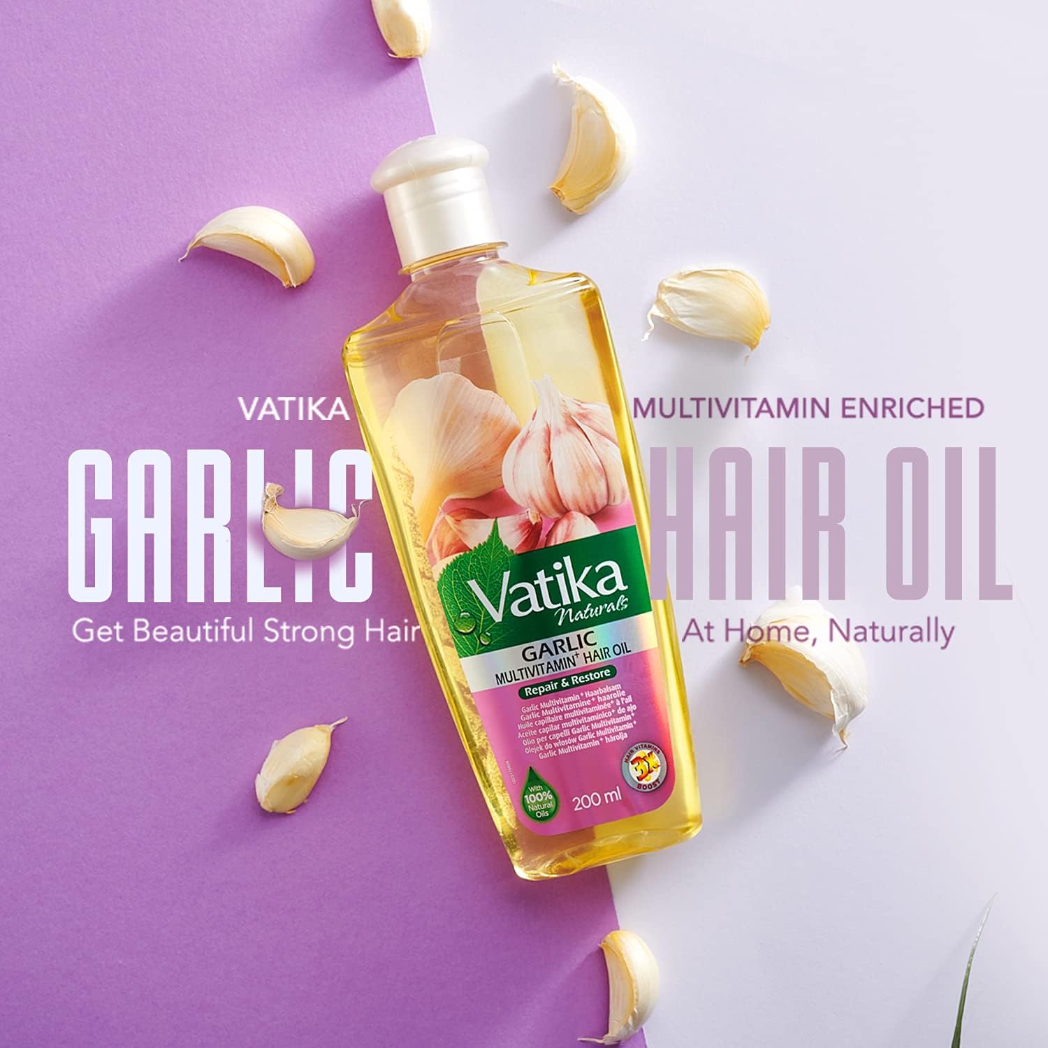 ORANGLES Vatika Hair Oil - Garlic Enriched Hair Oil - high resolution display - exposing craftsmanship - Image 2 of 6 | built for everyone | Vatika Hair Oil - Garlic Enriched Hair Oil for sale Georgia | Free Shipping ORANGLES