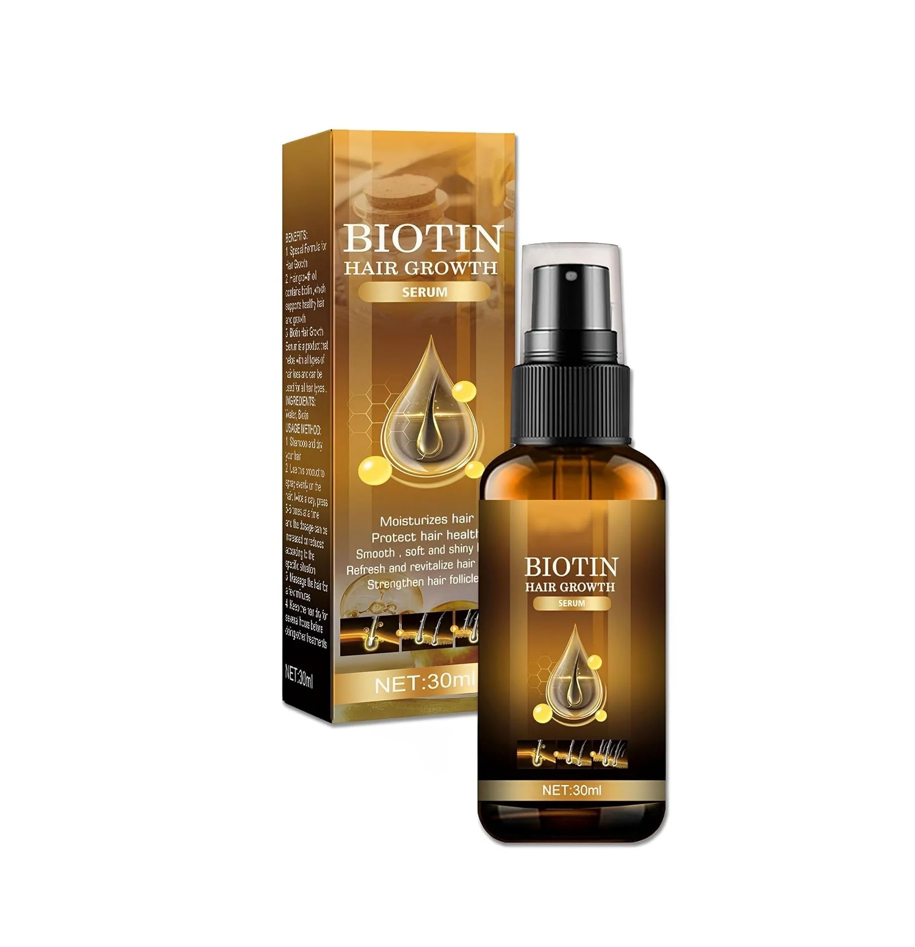 OUHOE Biotin Hair Growth Serum – Stronger, Thicker Hair