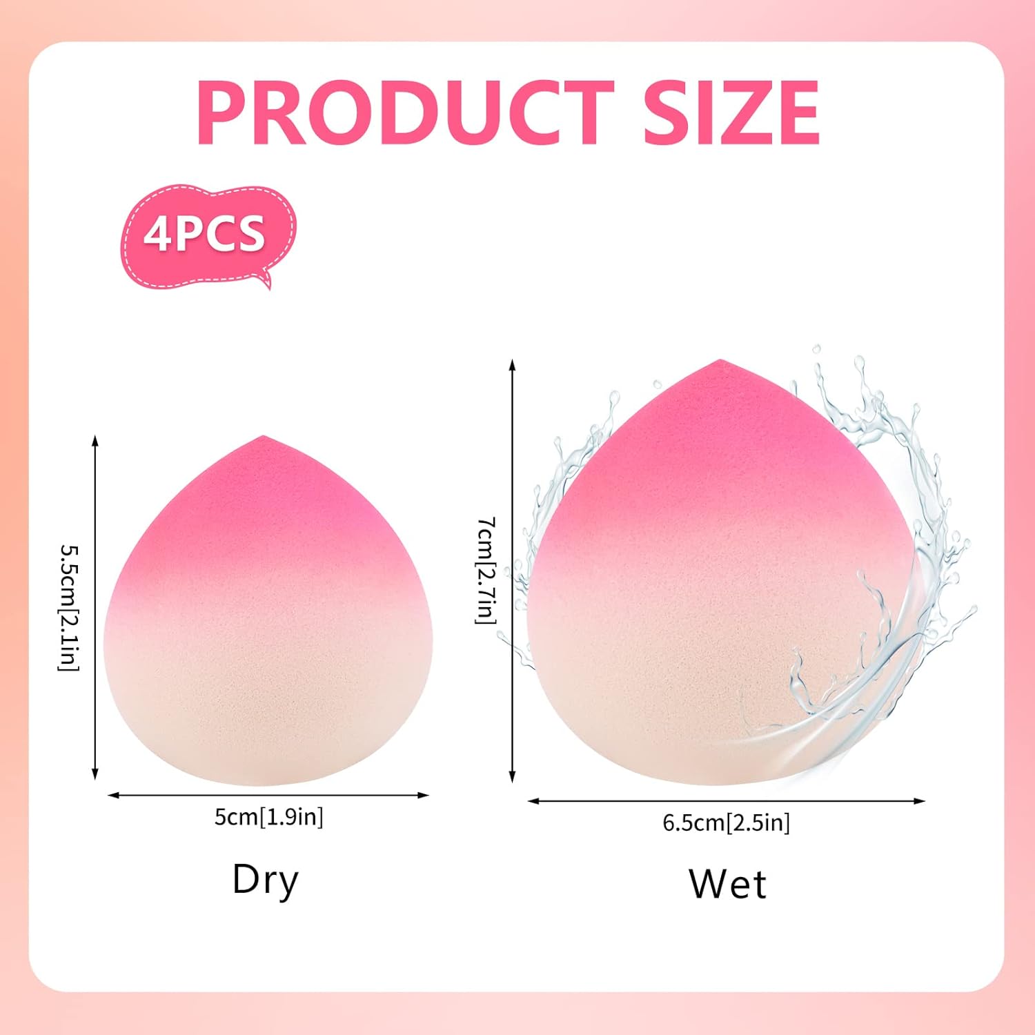 ORANGLES Air Cushion Makeup Sponge Egg – Super Soft Beauty Blending Tool - angled perspective - presenting advantages - Image 4 of 6 | fits any environment | Purchase Air Cushion Makeup Sponge Egg – Super Soft Beauty Blending Tool Michigan | Free Shipping ORANGLES