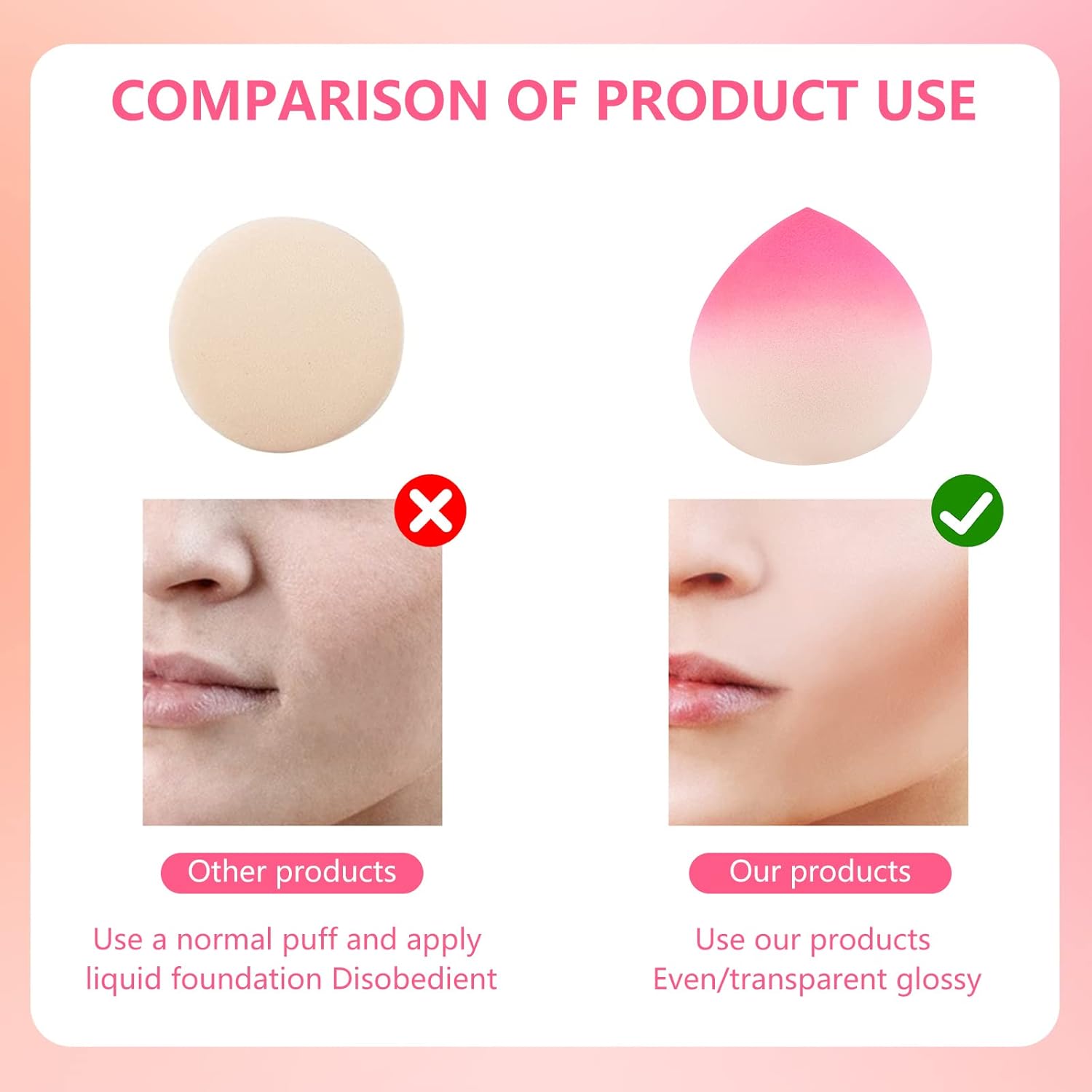 ORANGLES Air Cushion Makeup Sponge Egg – Super Soft Beauty Blending Tool - elegant presentation - exhibiting components - Image 6 of 6 | ideal for home | Discount on Air Cushion Makeup Sponge Egg – Super Soft Beauty Blending Tool Virginia | Free Shipping ORANGLES
