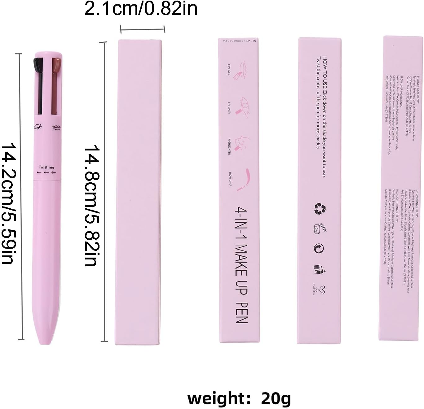 ORANGLES 4-in-1 Makeup Pen - stunning visual - unveiling characteristics - Image 7 of 7 | perfect for office | 4-in-1 Makeup Pen offer Washington | Free Shipping ORANGLES