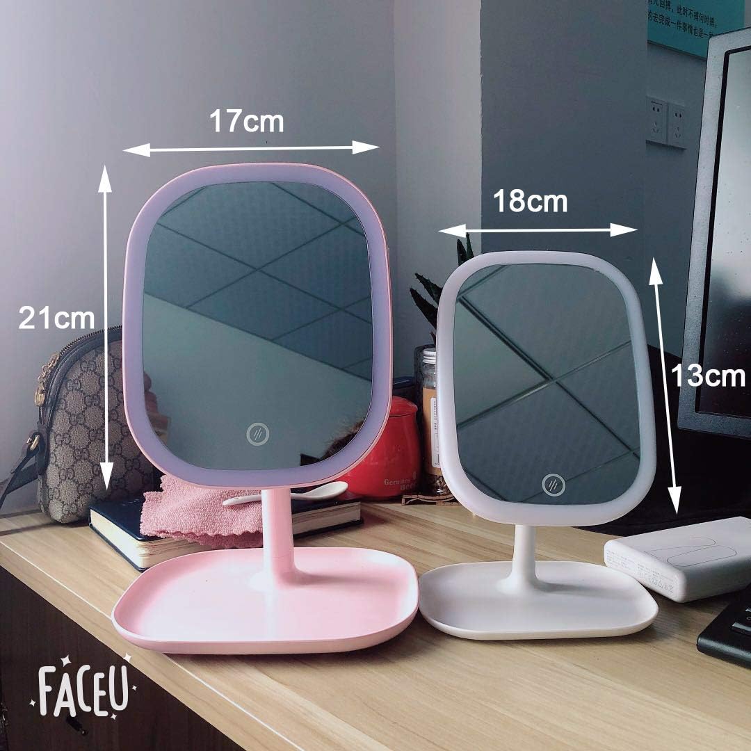 ORANGLES LED Telescopic Makeup Mirror – Adjustable Lighted Vanity Mirror - angled perspective - presenting advantages - Image 4 of 4 | fits any environment | Purchase LED Telescopic Makeup Mirror – Adjustable Lighted Vanity Mirror Michigan | Free Shipping ORANGLES