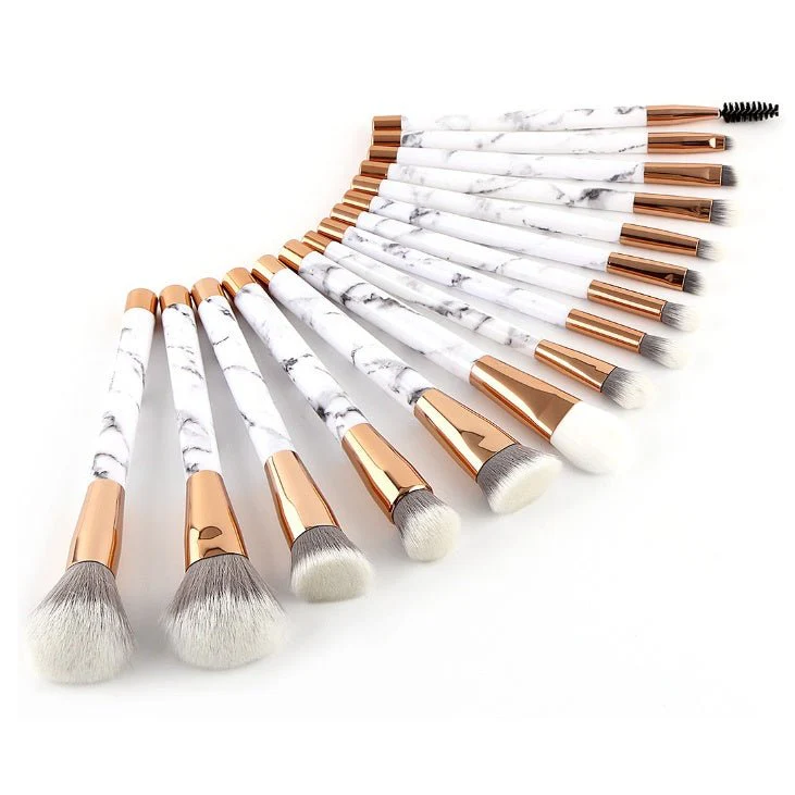 Marble Makeup Brush Set – 11-Piece Beauty Makeup Kit with Premium Brushes