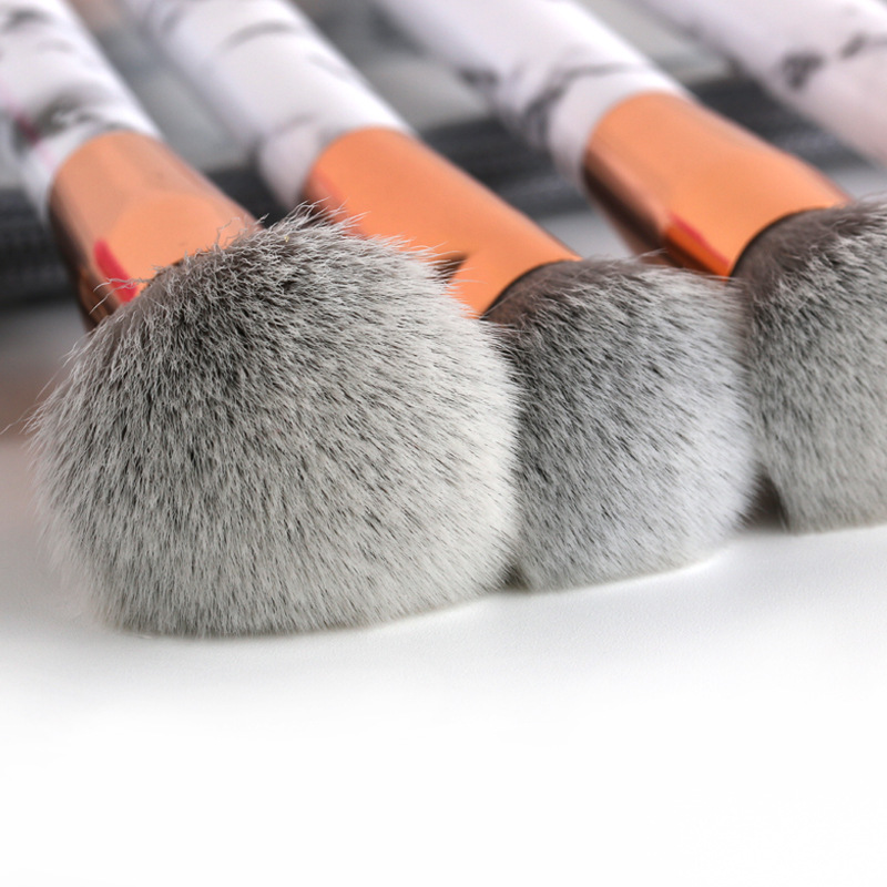 ORANGLES Marble Makeup Brush Set – 11-Piece Beauty Makeup Kit with Premium Brushes - detailed closeup view - illustrating benefits - Image 3 of 5 | created for all | Shop Marble Makeup Brush Set – 11-Piece Beauty Makeup Kit with Premium Brushes North Carolina | Free Shipping ORANGLES