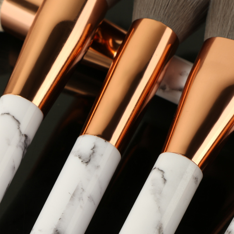 ORANGLES Marble Makeup Brush Set – 11-Piece Beauty Makeup Kit with Premium Brushes - angled perspective - presenting advantages - Image 4 of 5 | fits any environment | Purchase Marble Makeup Brush Set – 11-Piece Beauty Makeup Kit with Premium Brushes Michigan | Free Shipping ORANGLES