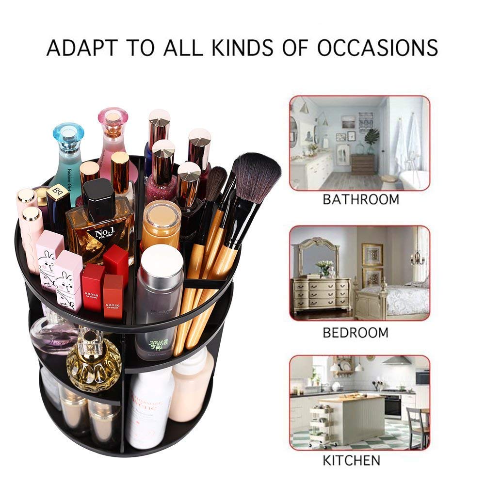 ORANGLES 360° Makeup Organizer Box – Rotating Storage - angled perspective - presenting advantages - Image 4 of 6 | fits any environment | Purchase 360° Makeup Organizer Box – Rotating Storage Michigan | Free Shipping ORANGLES