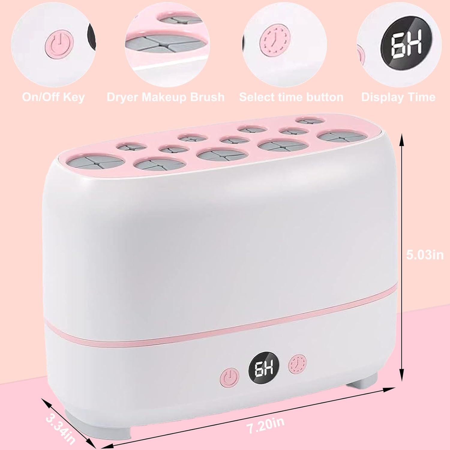 ORANGLES Makeup Brush Dryer Machine – Fast Drying - full product showcase - displaying specifications - Image 5 of 6 | adapts to any space | Makeup Brush Dryer Machine – Fast Drying deal New Jersey | Free Shipping ORANGLES