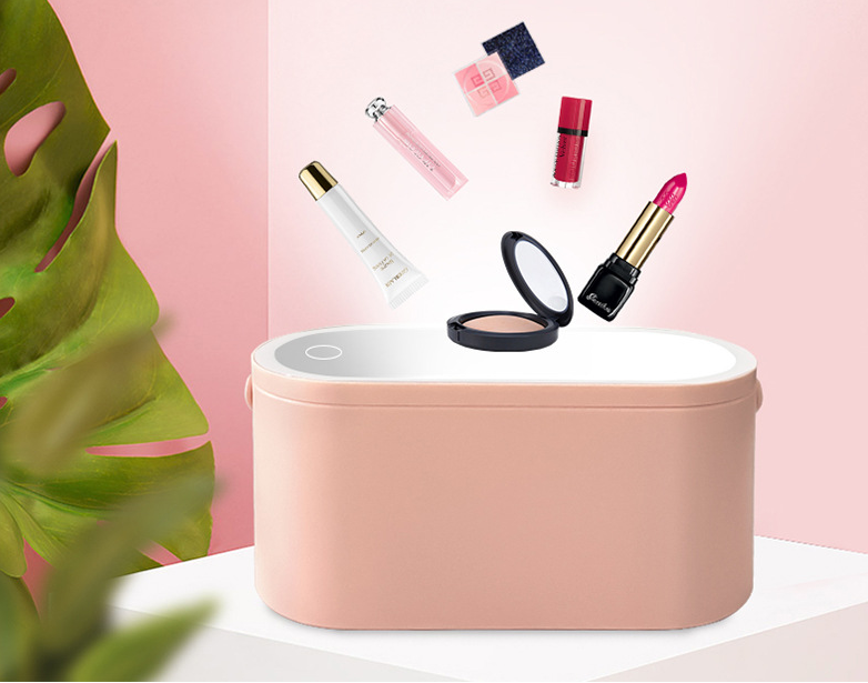 ORANGLES LED Makeup Mirror Storage Box – Portable Travel Organizer Carrying Case - high resolution display - exposing craftsmanship - Image 2 of 6 | built for everyone | LED Makeup Mirror Storage Box – Portable Travel Organizer Carrying Case for sale Georgia | Free Shipping ORANGLES