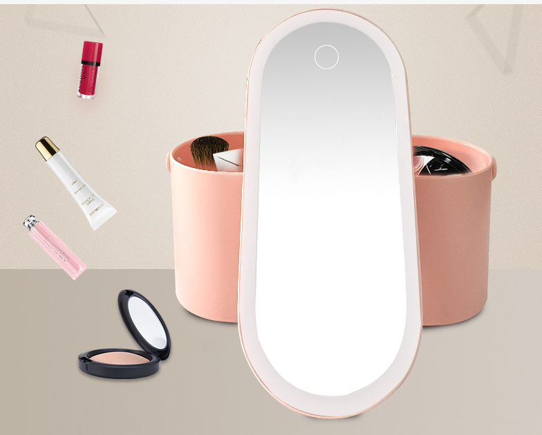 ORANGLES LED Makeup Mirror Storage Box – Portable Travel Organizer Carrying Case - full product showcase - displaying specifications - Image 5 of 6 | adapts to any space | LED Makeup Mirror Storage Box – Portable Travel Organizer Carrying Case deal New Jersey | Free Shipping ORANGLES