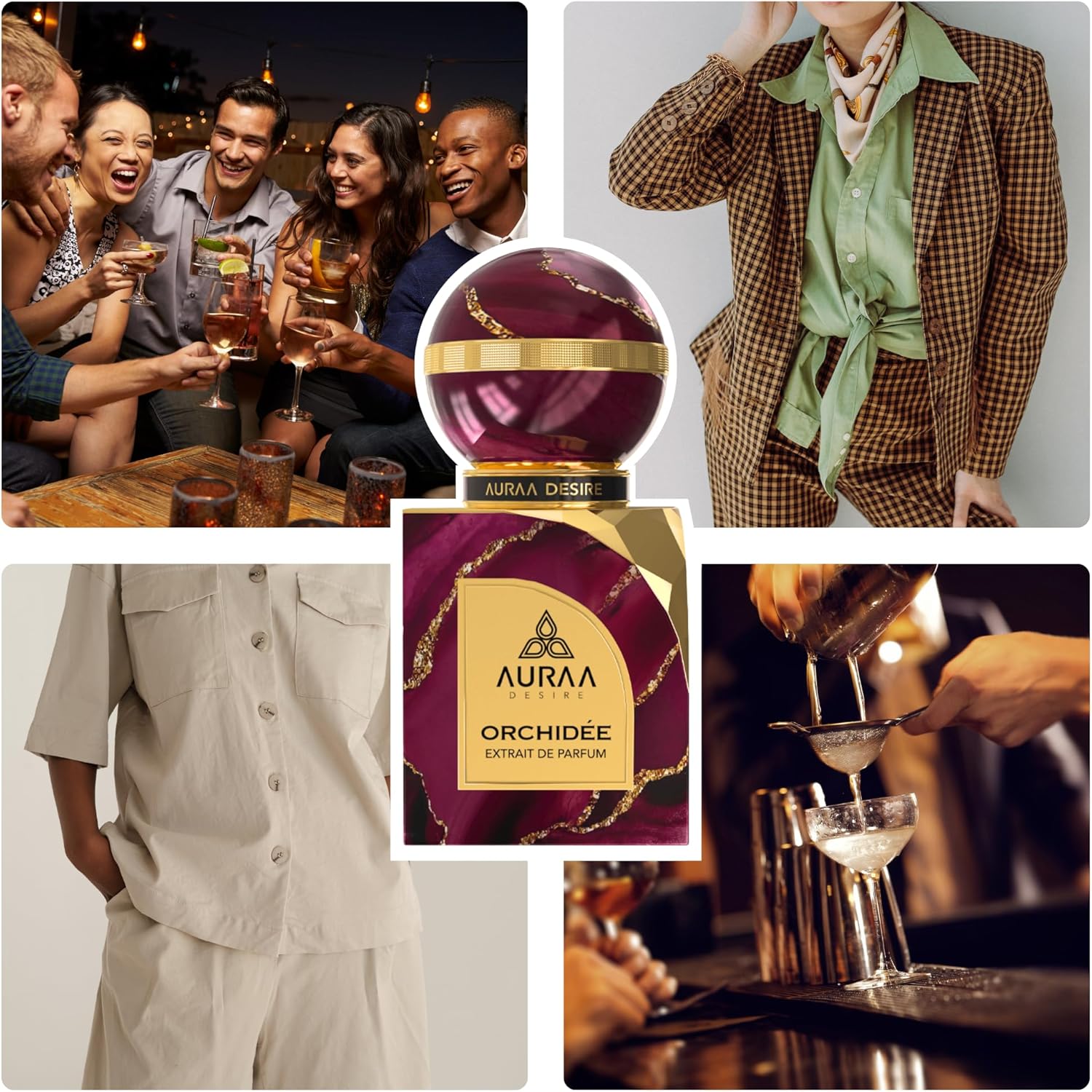 ORANGLES Auraa Desire Perfumes – Alluring Scents - detailed closeup view - illustrating benefits - Image 3 of 4 | created for all | Shop Auraa Desire Perfumes – Alluring Scents North Carolina | Free Shipping ORANGLES