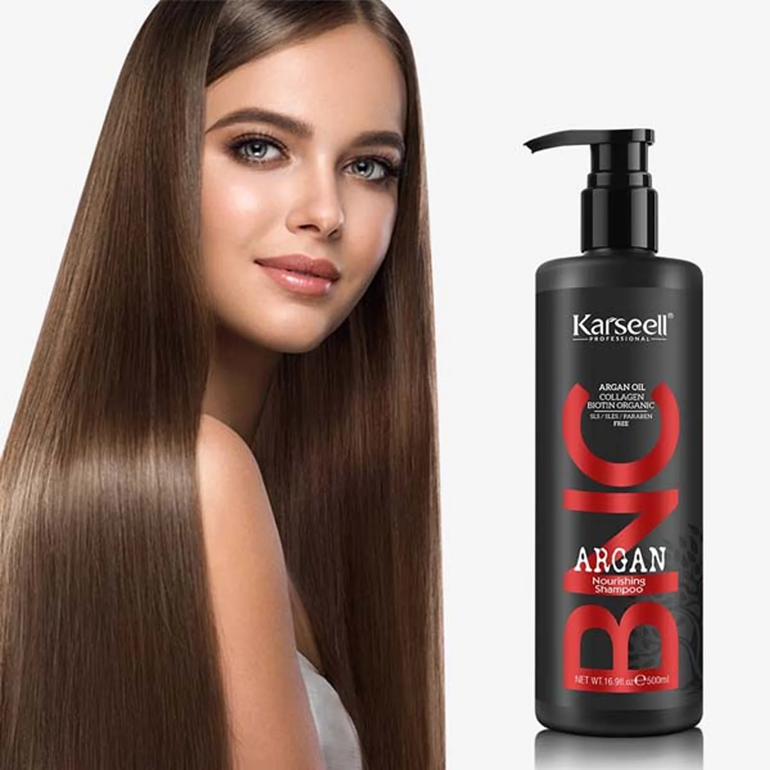 ORANGLES BNC Argan Shampoo & Conditioner – 500ml Hair Care - angled perspective - presenting advantages - Image 4 of 4 | fits any environment | Purchase BNC Argan Shampoo & Conditioner – 500ml Hair Care Michigan | Free Shipping ORANGLES