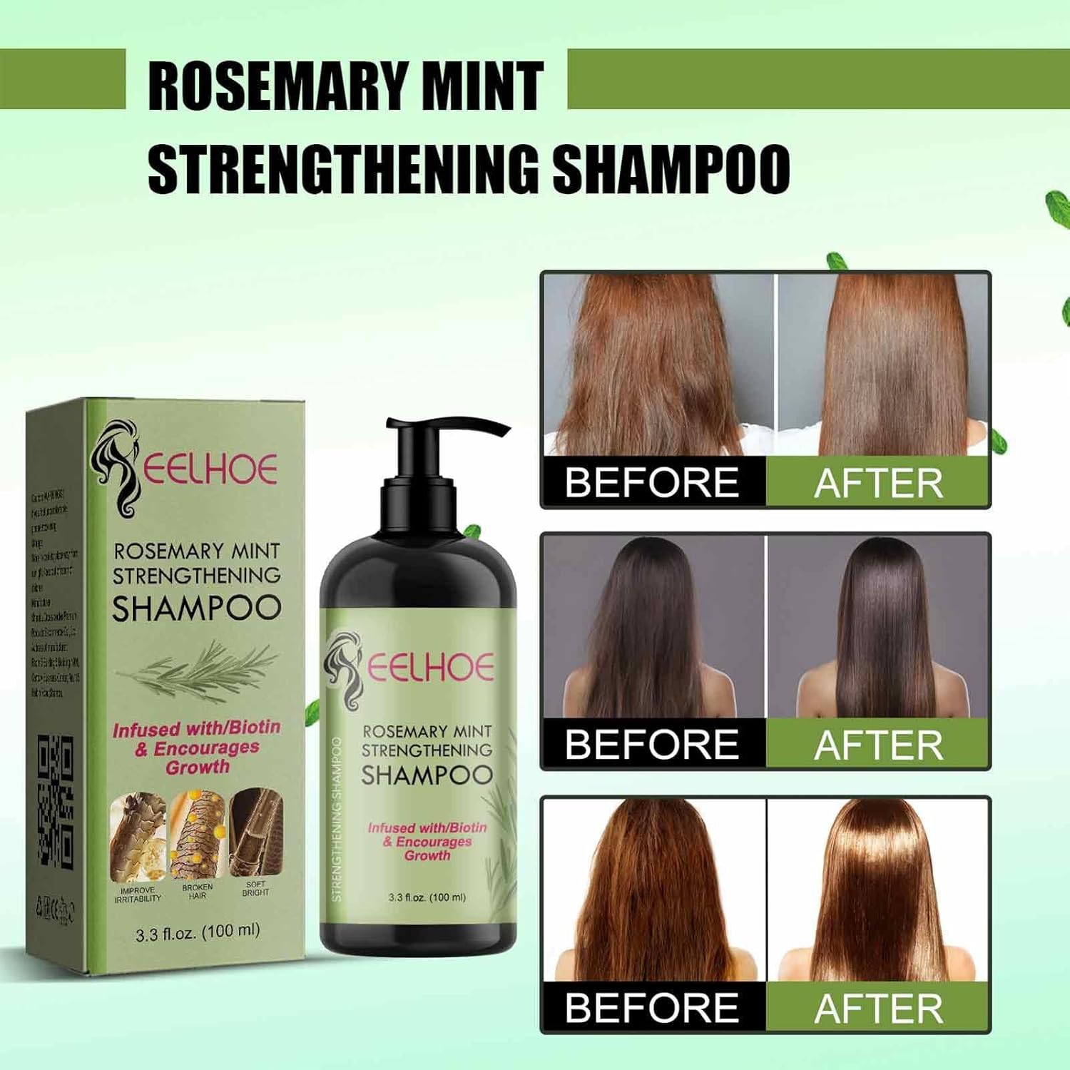 ORANGLES Mint Shampoo – Refreshing & Cooling Hair Care - full product showcase - displaying specifications - Image 5 of 5 | adapts to any space | Mint Shampoo – Refreshing & Cooling Hair Care deal New Jersey | Free Shipping ORANGLES
