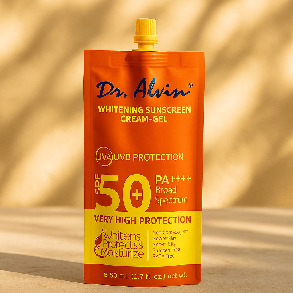Dr. Alvin Whitening Sunscreen SPF 50+ – Cream‑Gel Care