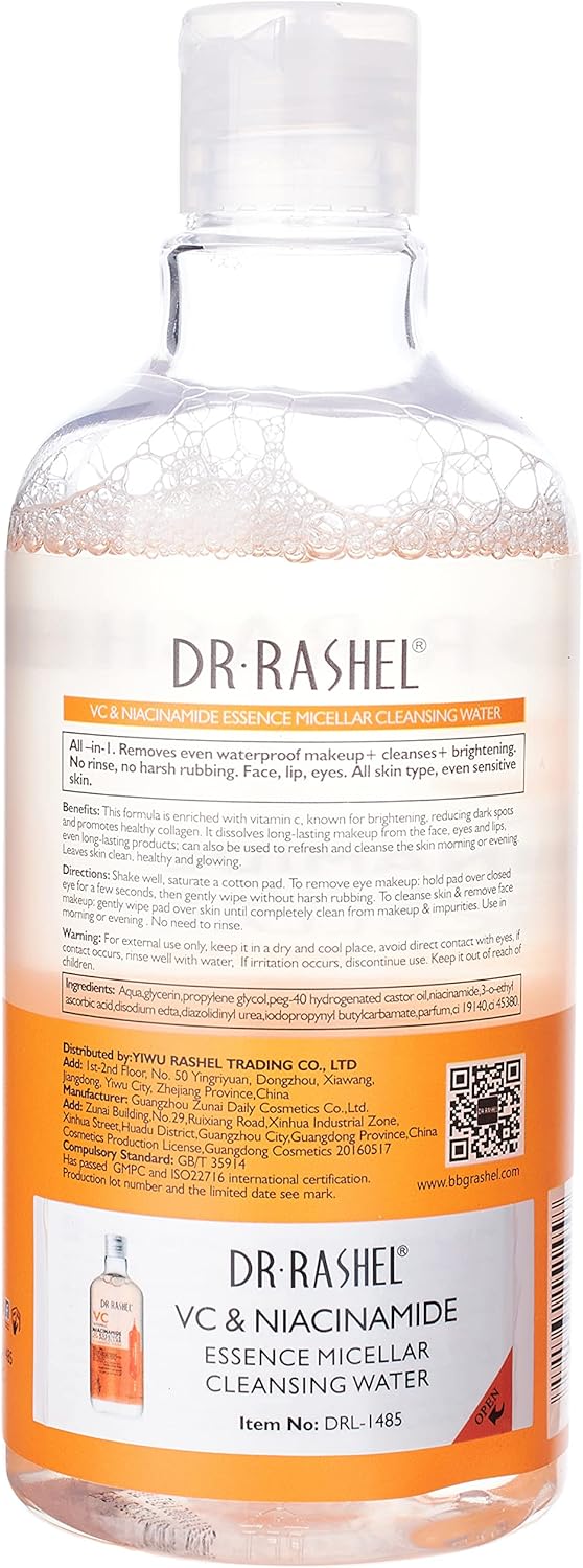 ORANGLES Dr. Rashel VC & Niacinamide Toner & Cleansing Water - high resolution display - exposing craftsmanship - Image 2 of 2 | built for everyone | Dr. Rashel VC & Niacinamide Toner & Cleansing Water for sale Georgia | Free Shipping ORANGLES
