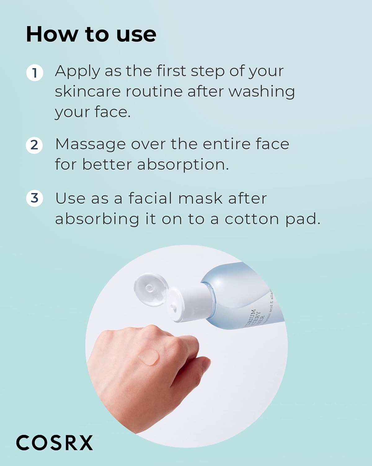 ORANGLES COSRX Hydrium Watery Toner – Deep Hydration Care - full product showcase - displaying specifications - Image 5 of 5 | adapts to any space | COSRX Hydrium Watery Toner – Deep Hydration Care deal New Jersey | Free Shipping ORANGLES