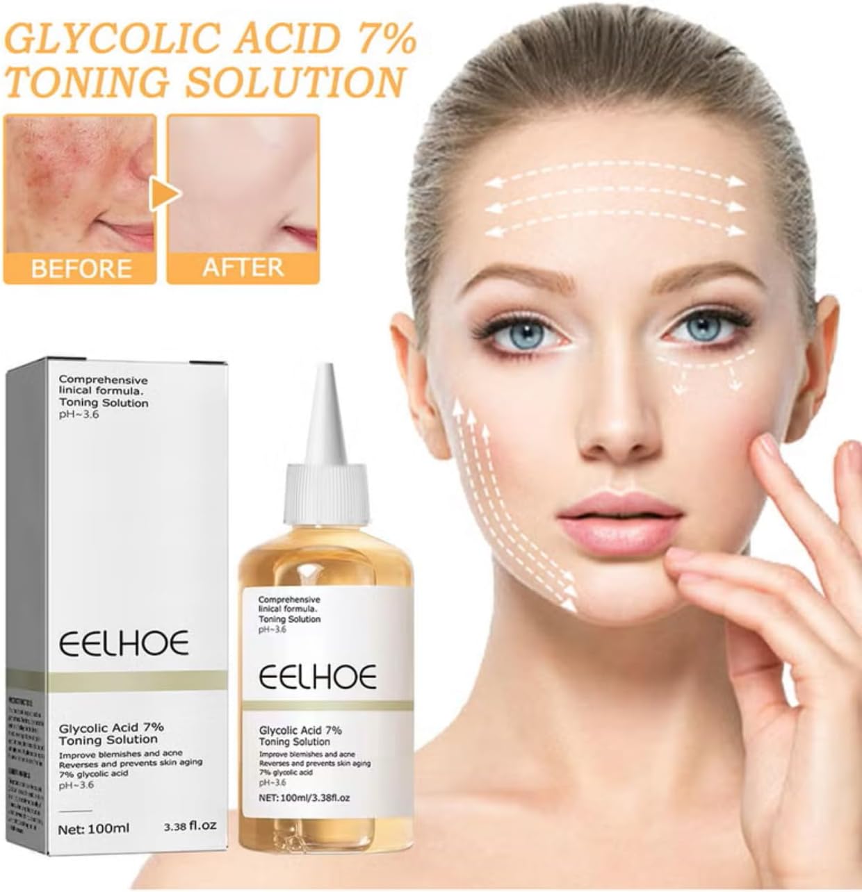 ORANGLES Facial Toner – Hydrating & Brightening Skin Care - angled perspective - presenting advantages - Image 4 of 5 | fits any environment | Purchase Facial Toner – Hydrating & Brightening Skin Care Michigan | Free Shipping ORANGLES