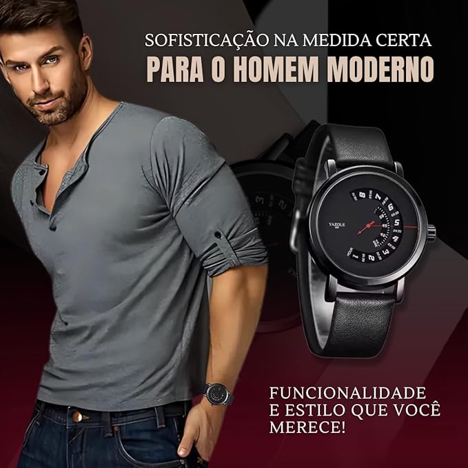 ORANGLES Turntable Waterproof Quartz – Stylish Men’s Watch - high resolution display - exposing craftsmanship - Image 2 of 6 | built for everyone | Turntable Waterproof Quartz – Stylish Men’s Watch for sale Georgia | Free Shipping ORANGLES