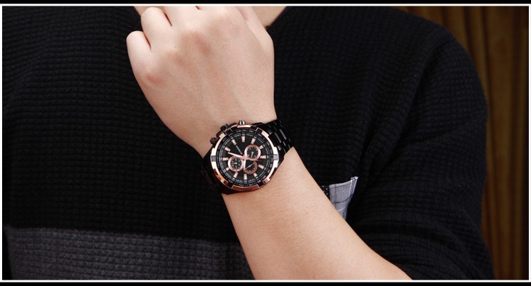 ORANGLES Business Steel Belt Quartz – Elegant Men’s Watch - full product showcase - displaying specifications - Image 5 of 6 | adapts to any space | Business Steel Belt Quartz – Elegant Men’s Watch deal New Jersey | Free Shipping ORANGLES