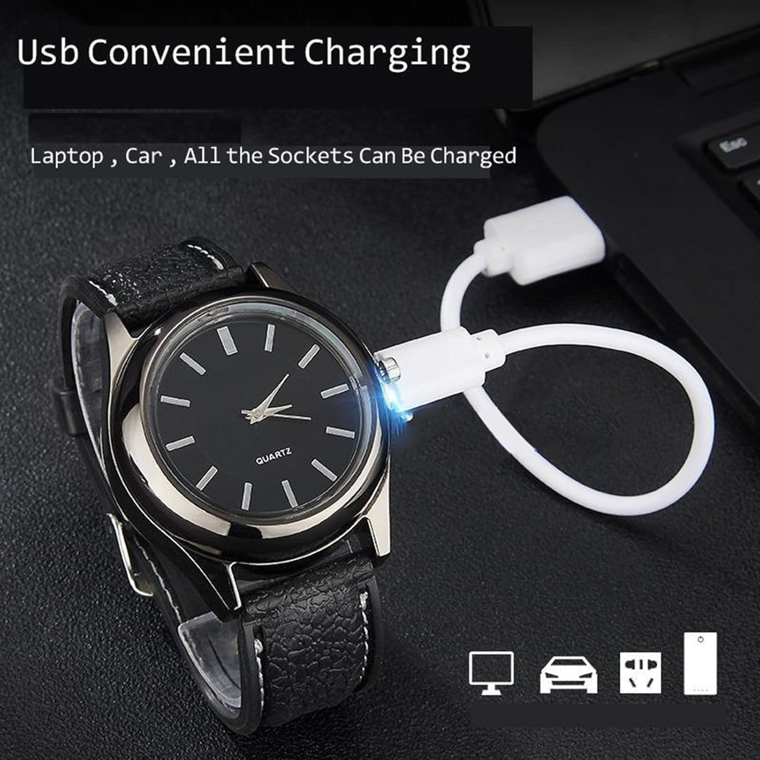 ORANGLES New Military USB Lighter – Multifunction Men’s Smart Watch - elegant presentation - exhibiting components - Image 6 of 6 | ideal for home | Discount on New Military USB Lighter – Multifunction Men’s Smart Watch Virginia | Free Shipping ORANGLES