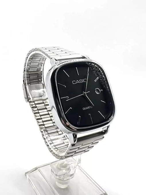 ORANGLES Casio Square Watch – Classic Quartz Wrist Watch - detailed closeup view - illustrating benefits - Image 3 of 4 | created for all | Shop Casio Square Watch – Classic Quartz Wrist Watch North Carolina | Free Shipping ORANGLES