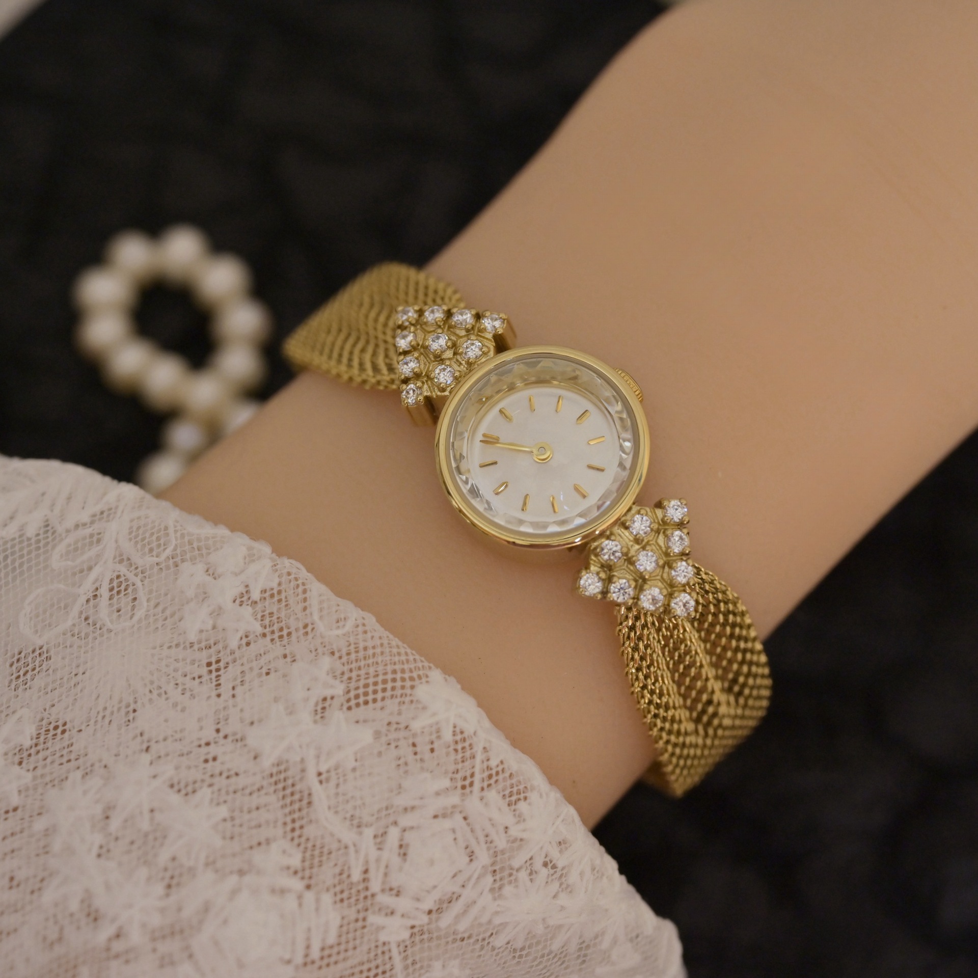 Vintage Diamond Quartz | Jewelry Kaleidoscope Wrist Watch