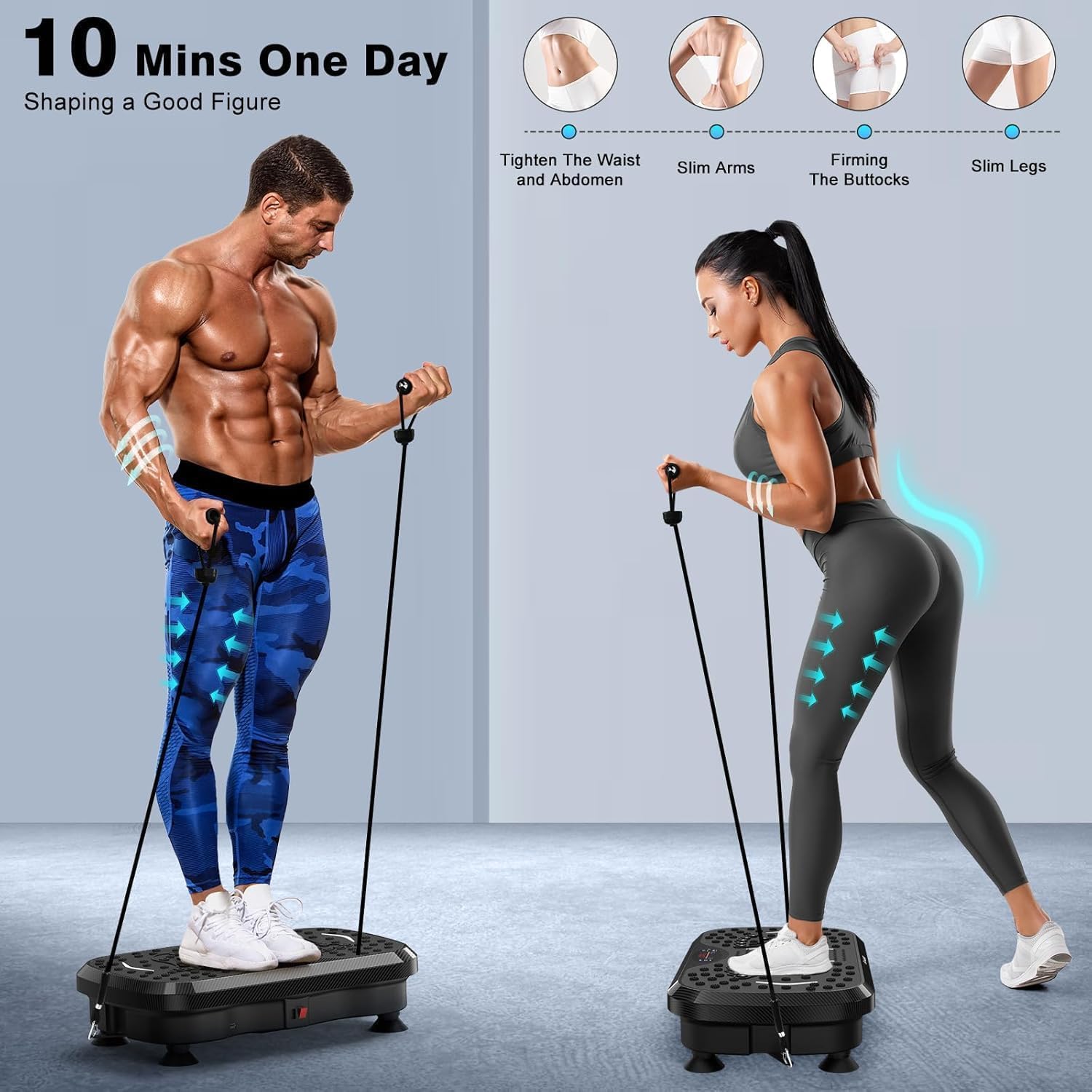 ORANGLES Vibration Shaking Machine – Fitness Workout Equipment - detailed closeup view - illustrating benefits - Image 3 of 6 | created for all | Shop Vibration Shaking Machine – Fitness Workout Equipment North Carolina | Free Shipping ORANGLES