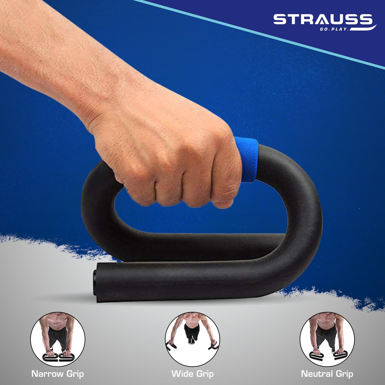 ORANGLES Push Up Stand – Fitness Workout Equipment for Home Gym - detailed closeup view - illustrating benefits - Image 3 of 6 | created for all | Shop Push Up Stand – Fitness Workout Equipment for Home Gym North Carolina | Free Shipping ORANGLES