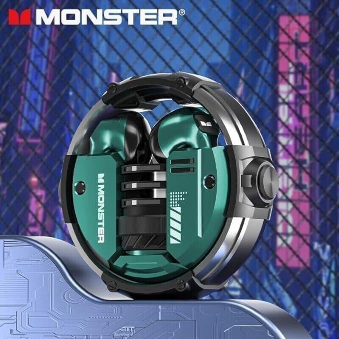 ORANGLES Monster XKT10 Wireless Earbuds – Gaming Sound ANC Bluetooth - angled perspective - presenting advantages - Image 4 of 4 | fits any environment | Purchase Monster XKT10 Wireless Earbuds – Gaming Sound ANC Bluetooth Michigan | Free Shipping ORANGLES