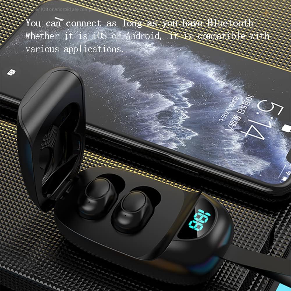 ORANGLES Binaural Stereo Earbuds – Wireless Headset Clear Sound Comfort - full product showcase - displaying specifications - Image 5 of 5 | adapts to any space | Binaural Stereo Earbuds – Wireless Headset Clear Sound Comfort deal New Jersey | Free Shipping ORANGLES