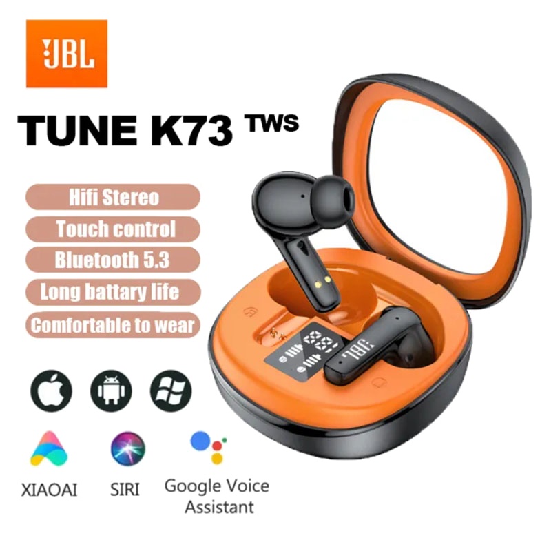 ORANGLES Wave Wireless Earbuds – Stereo Earphones Quad Mic Gaming - detailed closeup view - illustrating benefits - Image 3 of 3 | created for all | Shop Wave Wireless Earbuds – Stereo Earphones Quad Mic Gaming North Carolina | Free Shipping ORANGLES