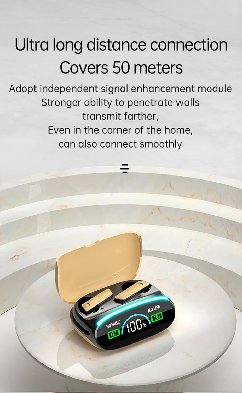 ORANGLES Wood Grain Sports Headphones – Wireless Bluetooth Noise Canceling - elegant presentation - exhibiting components - Image 6 of 6 | ideal for home | Discount on Wood Grain Sports Headphones – Wireless Bluetooth Noise Canceling Virginia | Free Shipping ORANGLES