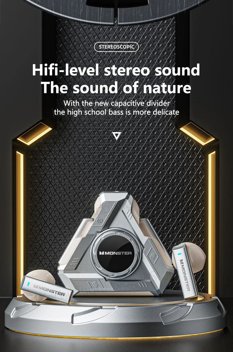 ORANGLES Monster XKT22 Wireless Earbuds – Bluetooth Headset Gaming - high resolution display - exposing craftsmanship - Image 2 of 2 | built for everyone | Monster XKT22 Wireless Earbuds – Bluetooth Headset Gaming for sale Georgia | Free Shipping ORANGLES