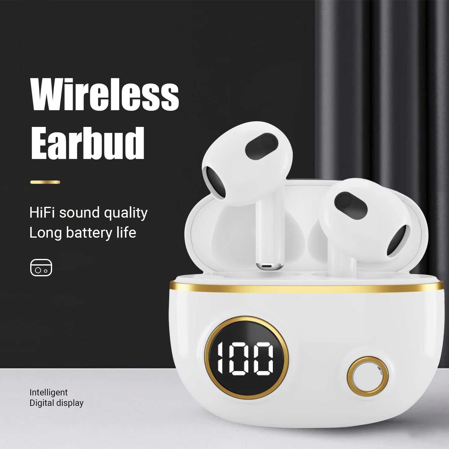 ORANGLES TWS 190 Wireless Earbuds – Bluetooth Stereo Headset Battery - angled perspective - presenting advantages - Image 4 of 5 | fits any environment | Purchase TWS 190 Wireless Earbuds – Bluetooth Stereo Headset Battery Michigan | Free Shipping ORANGLES