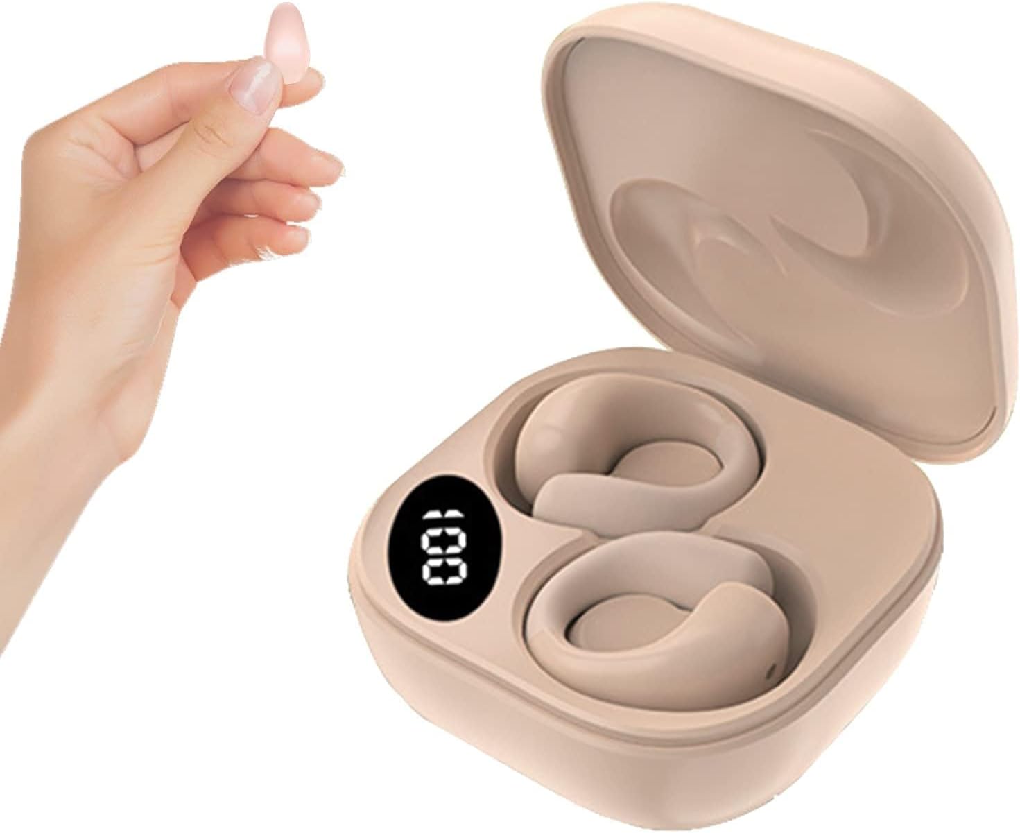 LED Display Earclip Earphones – Wireless Bluetooth Stylish