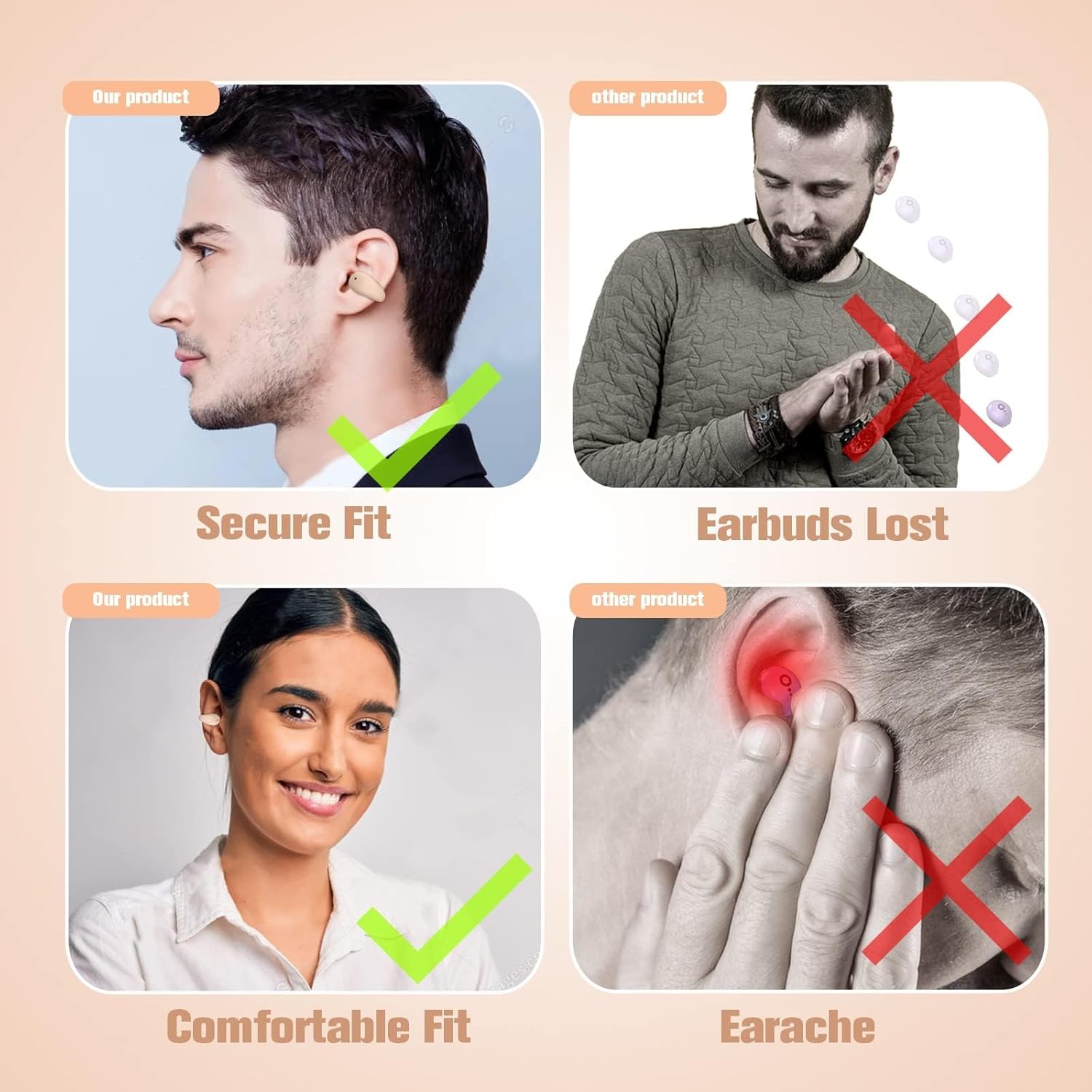 ORANGLES LED Display Earclip Earphones – Wireless Bluetooth Stylish - full product showcase - displaying specifications - Image 5 of 5 | adapts to any space | LED Display Earclip Earphones – Wireless Bluetooth Stylish deal New Jersey | Free Shipping ORANGLES