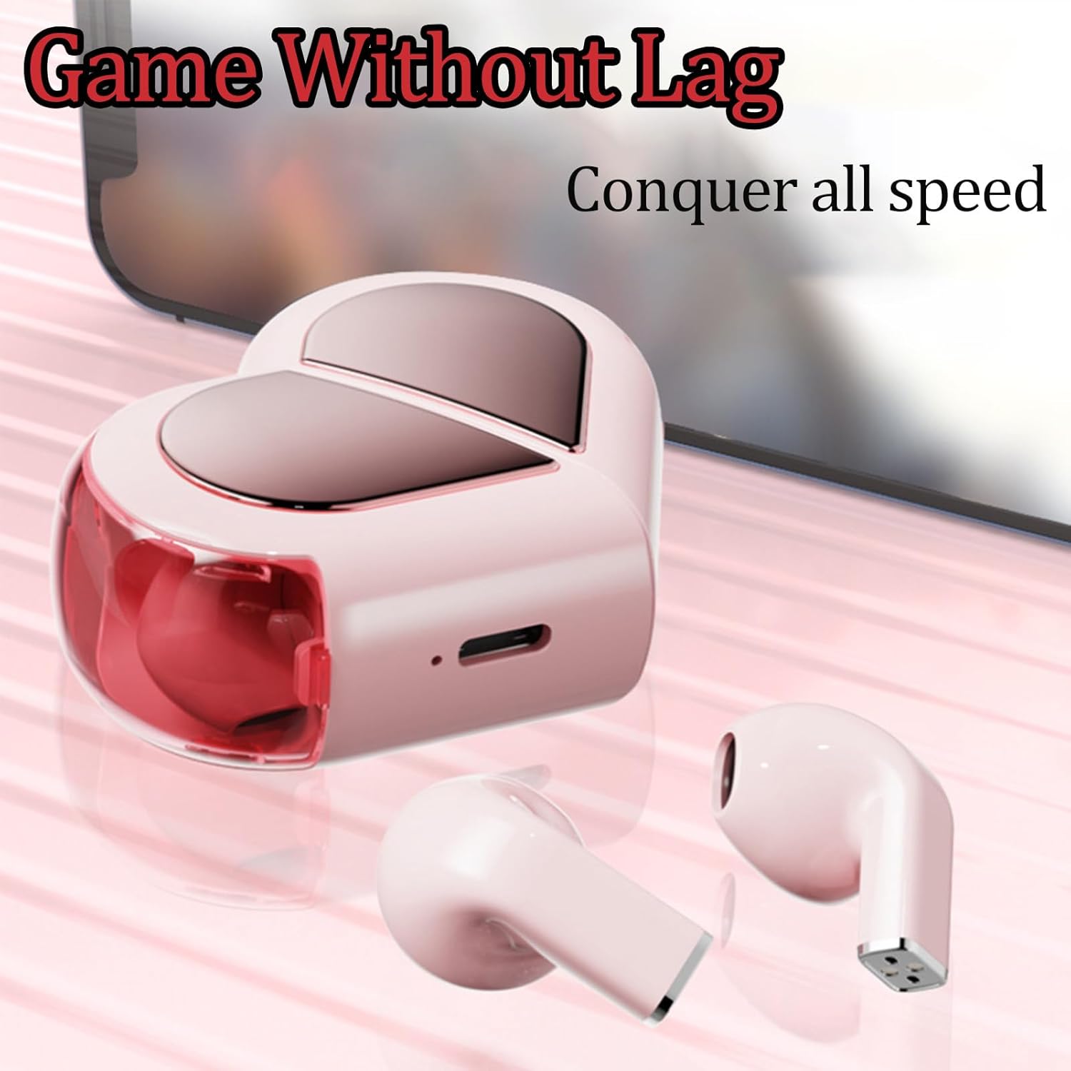 ORANGLES Tipe Stereo Bass Earbuds – Wireless Bluetooth Headset - full product showcase - displaying specifications - Image 5 of 6 | adapts to any space | Tipe Stereo Bass Earbuds – Wireless Bluetooth Headset deal New Jersey | Free Shipping ORANGLES