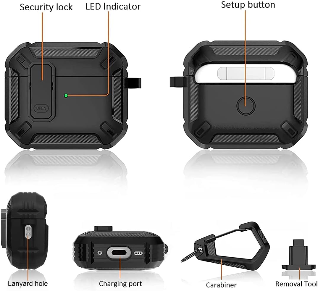 ORANGLES AirPods Protective Case – 360° Armor Shield & Stylish - high resolution display - exposing craftsmanship - Image 2 of 5 | built for everyone | AirPods Protective Case – 360° Armor Shield & Stylish for sale Georgia | Free Shipping ORANGLES